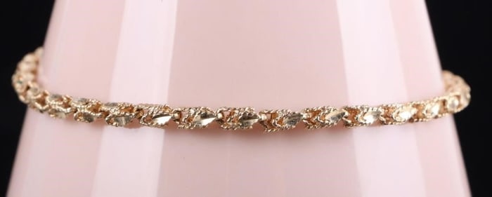 14K YELLOW GOLD CUSTOM-CHAIN LADIES BRACELET