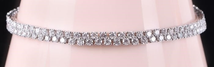 3.1CTW DIAMOND TENNIS BRACELET IN 14K WHITE GOLD