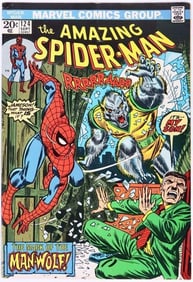 VF+ AMAZING SPIDER-MAN #124 - 1ST APP. MAN-WOLF