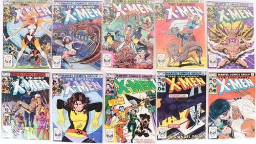 UNCANNY X-MEN #162-171 1982 MARVEL COMICS LOT