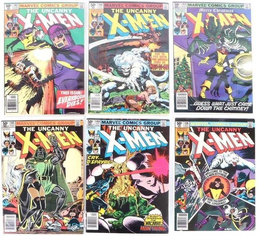 UNCANNY X-MEN #139-140, 142-145 1980 MARVEL LOT (1 of 3)