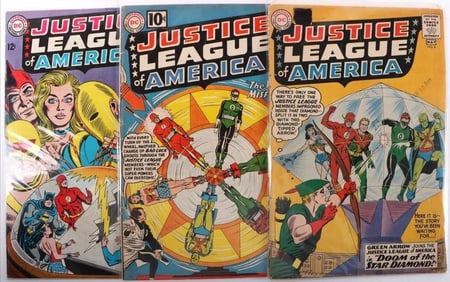 JUSTICE LEAGUE OF AMERICA SILVER AGE COMICS (3)