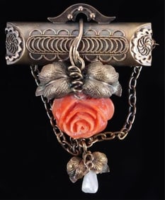 ANTIQUE/VINTAGE 14K YELLOW GOLD LADIES BROOCH