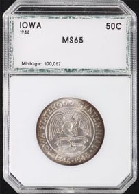 1946 IOWA COMMEMORATIVE HALF DOLLAR MS-65 PCI