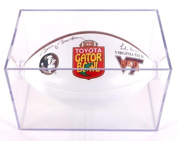 BOBBY BOWDEN SIGNED FOOTBALL GATOR BOWL VT BEAMER