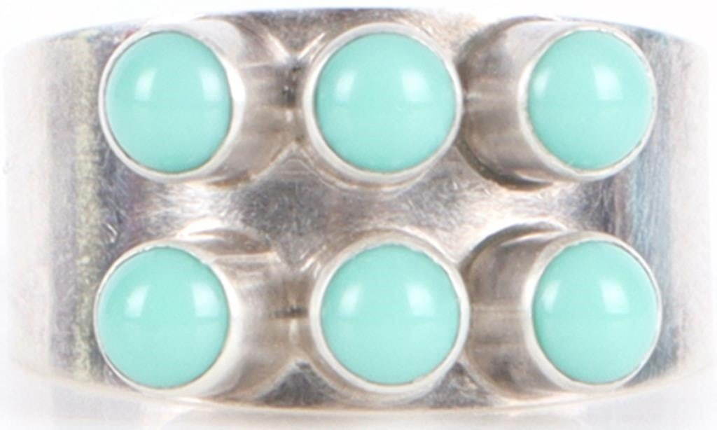 OSWALDO GUAYASAMIN 90% SILVER TURQUOISE RING