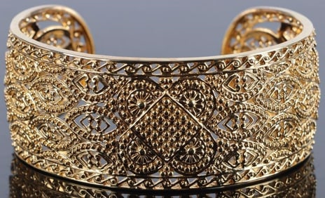 VERMIEL STERLING ORNATE LADIES CUFF BRACELET