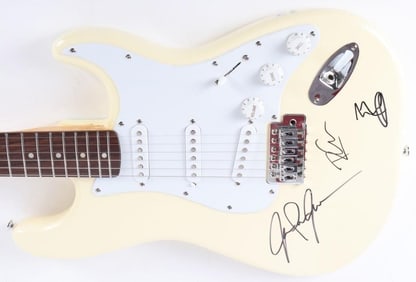 LED ZEPPELIN SIGNED SQUIRE FENDER GUITAR