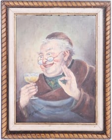 H.M BECKER 'THE MONK' ORIGINAL PAINTING SIGNED