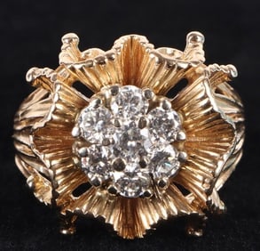 1.26CTW DIAMOND 14K YELLOW GOLD RING