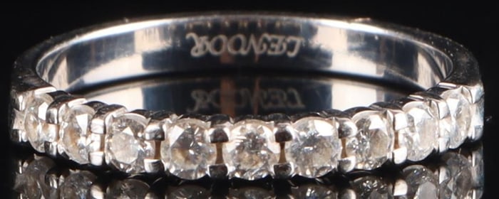 0.52CTW DIAMOND 14KT. WHITE GOLD WEDDING BAND