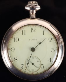 10K YELLOW GOLD-FILLED ELGIN POCKET WATCH 17 JEWEL