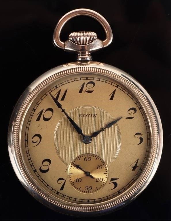 RADIANT 14K YELLOW GOLD-FILLED ELGIN POCKET WATCH (1 of 3)