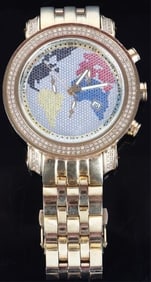 JOE RODEO STAINLESS STEEL WATCH RHINESTONE WORLD