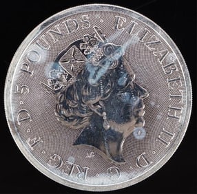 2 OZT FINE SILVER 2021 G. BRITAIN QUEEN'S BEAST 5Â