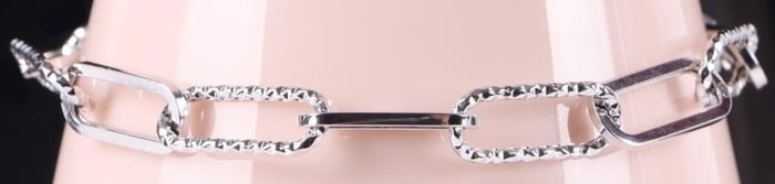 18K WHITE GOLD LINK LADIES BRACELET