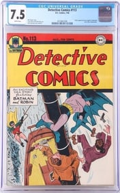 DETECTIVE COMICS #113 CGC 7.5 COMMANDO JAN APP