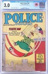 RUBEN BLADES POLICE COMICS 60 PLASTIC MAN CGC 3.0