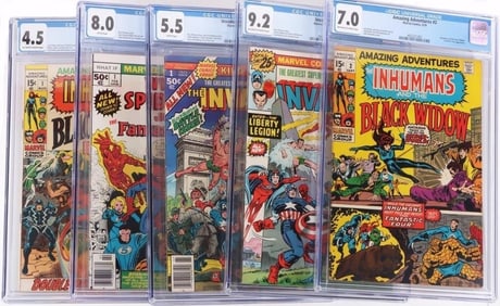 BRONZE AGE MARVEL COMICS CGC GRADED LOT OF FIVE