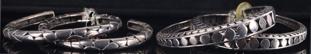 JOHN HARDY STERLING SILVER KALI HOOP EARRINGS -(2) (1 of 8)