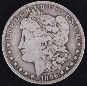 1896 S MORGAN 90% SILVER DOLLAR VG-F KEY DATE