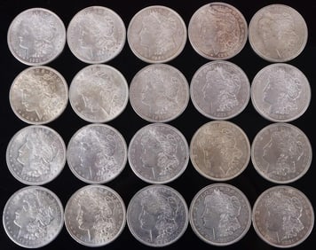 90% SILVER 1921 MORGAN DOLLAR ROLL OF 20