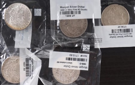 ASSORTED 90% SILVER MORGAN DOLLARS LITTLETON GRADE