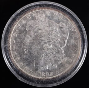 1883 CARSON CITY 90% SILVER MORGAN DOLLAR AU-MS
