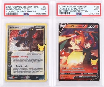 POKEMON CELEBRATIONS UMBREON & CHARIZARD PSA