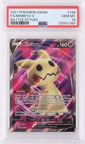 BATTLE STYLES MIMIKYU FULL ART #148 PSA 10 POKEMON
