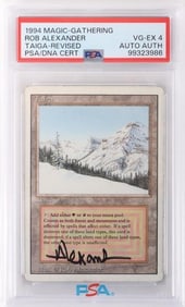 1994 MTG REVISED TAIGA ROB ALEXANDER SIGNED PSA 4
