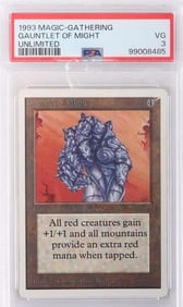 1993 MTG UNLIMITED GAUNTLET OF MIGHT PSA 3 VG