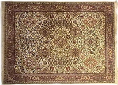 LARGE RED ANTIQUE PERSIAN HAND-KNOTTED AREA RUG