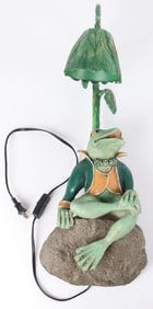 BILL HUEBBE FROG WALL SCONCE/LAMP SIGNED 1998