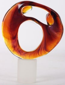 MURANO TAGLIAPIETRA LOVE DANCE HUG GLASS SCULPTURE