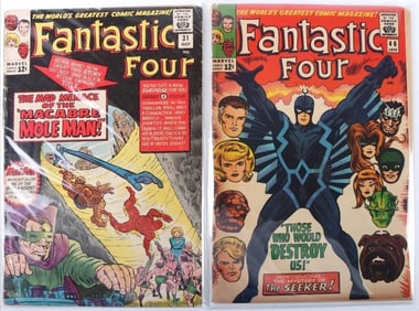 FANTASTIC FOUR #31 & 46 SILVER AGE COMICS INHUMANS