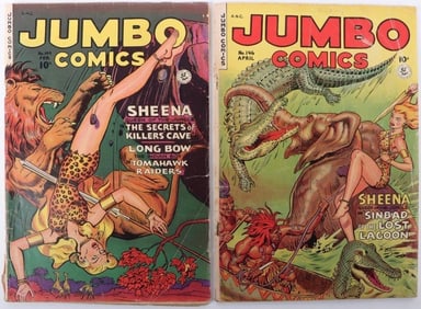 JUMBO COMICS #144 & #146 GOLDEN AGE COMIC BOOKS