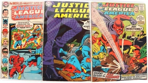 JUSTICE LEAGUE #64, 75 & 82 SILVER AGE RED TORNADO