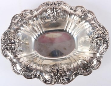 FRANCIS I R&B 0.925 SILVER REPOUSSE BREAD TRAY