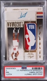 2022 LEAF TRINITY DALEN TERRY LOGO AUTO 1/1 PSA 7