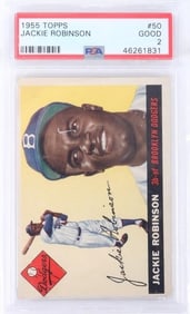 1955 TOPPS JACKIE ROBINSON #50 BASEBALL PSA 2