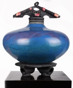 M. LOVEIN RARE UNIQUE 'WISH KEEPER' 16' VASE