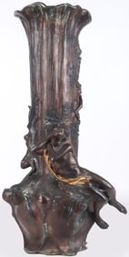 20.5' ART NOUVEAU BRONZE VASE AFTER AUGUST RUBIN