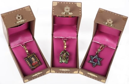 SIGNED JAY STRONGWATER CHARMS W/ BOXES