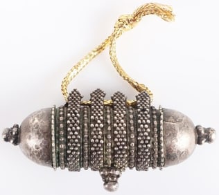 STERLING SILVER BEDOUIN YEMENI TAVIZ HIRZ AMULET