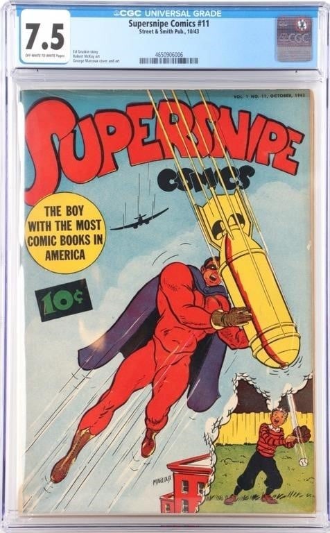 SUPERSNIPE COMICS #11 CGC 7.5 GOLDEN AGE COMIC (1 of 4)