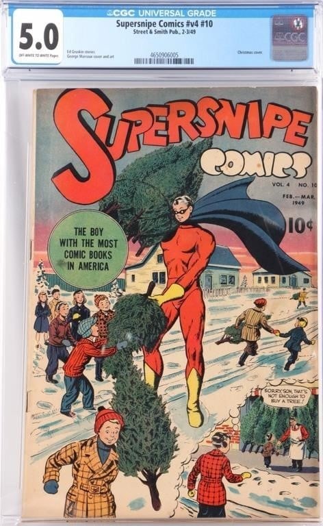 SUPERSNIPE COMICS #V4/10 CGC 5.0 GOLDEN AGE COMIC (1 of 4)