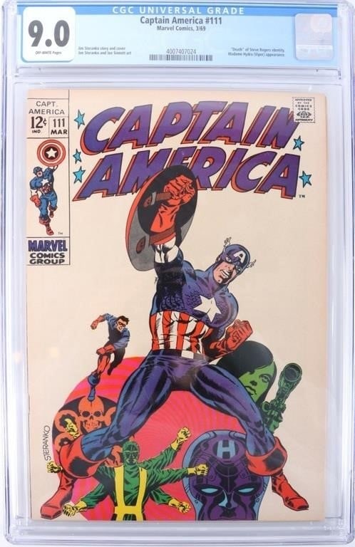 CAPTAIN AMERICA #111 (FAKEOUT DEATH OF CAP)CGC 9.0 (1 of 4)