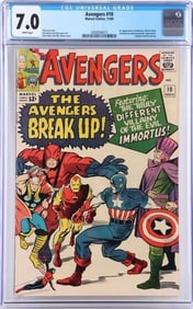 AVENGERS #10 CGC 7.0 1ST APP. OF IMMORTUS