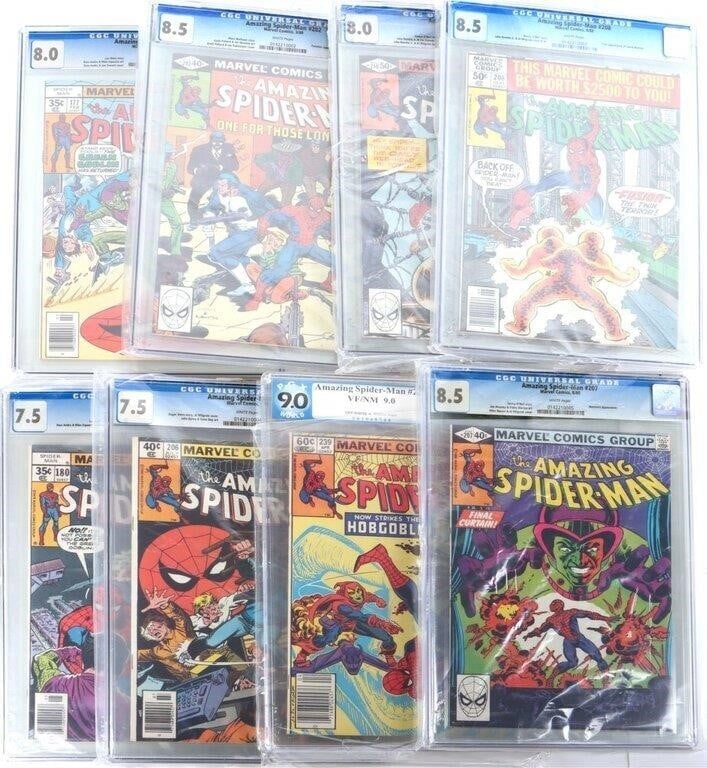 AMAZING SPIDER MAN EARLY 80'S CGC/PGX LOT OF EIGHT (1 of 5)